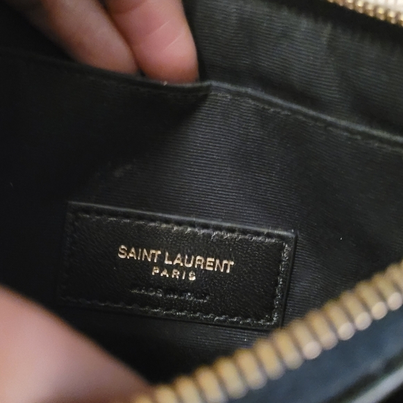 Yves Saint Laurent Navy Quilted Clutch - Picture 6 of 8